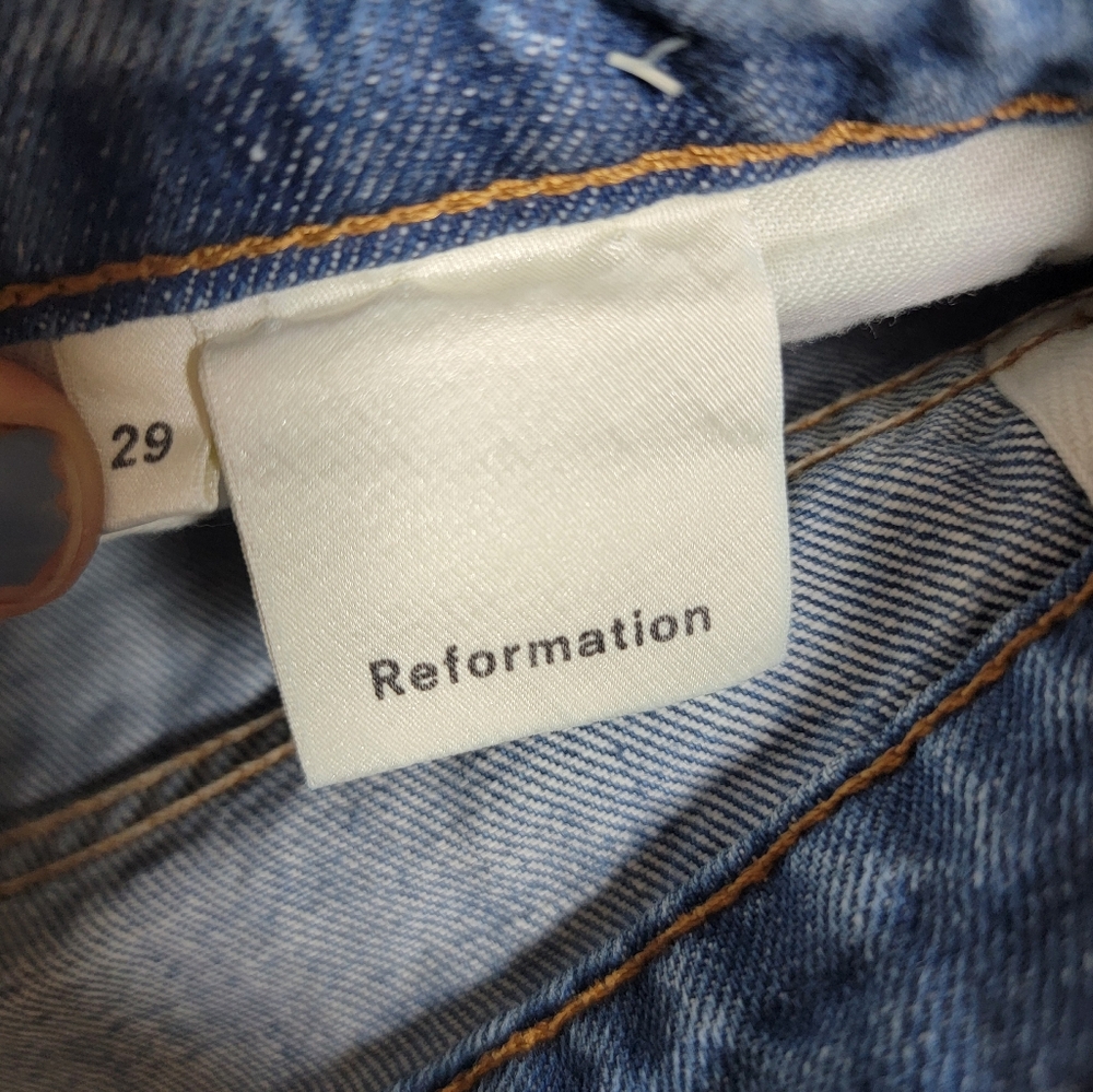 NWT Reformation Dixie jean shorts medium button fly - Picture 5 of 7